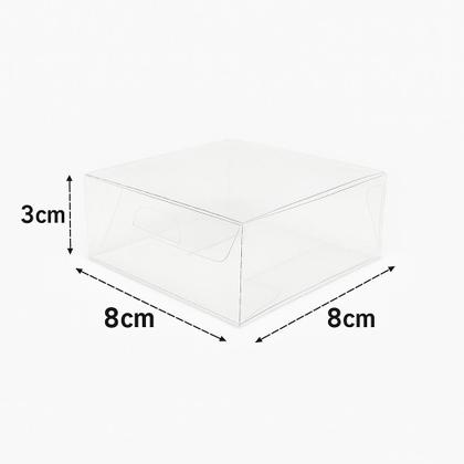 Imagem de 250 Caixas 8x8x3 para 4 Docinhos em acetato transparente cristal