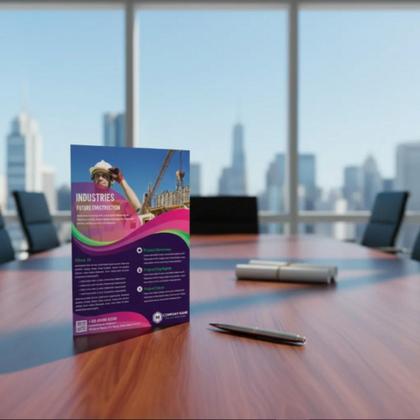 Imagem de 2500 Folders 21x30 Cm 4x4 Cores Papel Couche 115g 1 Dobra