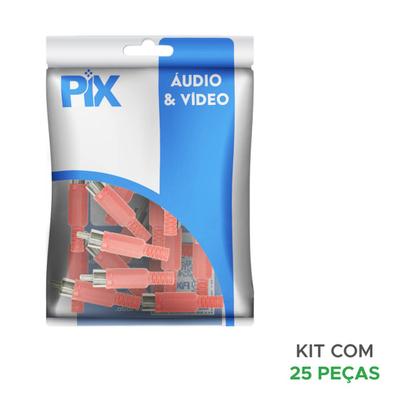 Imagem de 25x Plug Rca Macho - Qualidade E Preço - Original Pix