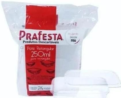 Imagem de 288 Pote Retangular Tampa Freezer Micro 250Ml Prafesta (2Cx)