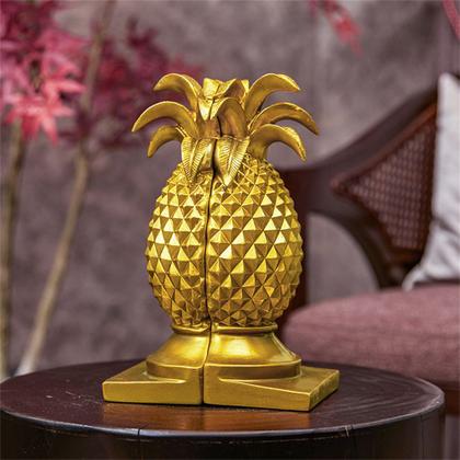 Imagem de 2PCS Creative Golden Pineapple Bookends, Home Furnishes