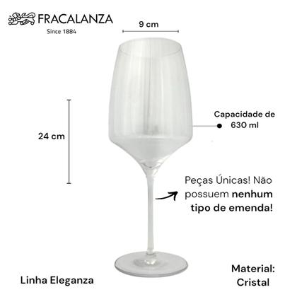 Imagem de 2Taças Cristal Eleganza630ml Vinho Tinto Bordeaux Fracalanza