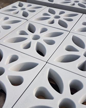 Imagem de 2un Forma Molde Bloco Concreto 39x39x7 Cobogó Elemento Vazado Combosé Tijolo Divisor