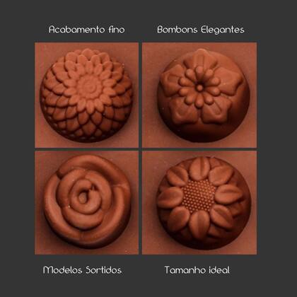Imagem de 2un Forma Silicone Bombom Moldes fino Doce Docinho Chocolate