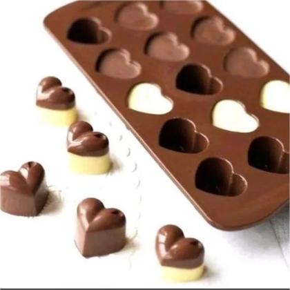 Imagem de 2un Forma Silicone Bombom Moldes fino Doce Docinho coração