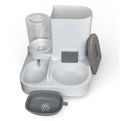 Imagem de 2Un. Pote Automático Duplo Porta Ração Alimento E Água Pets