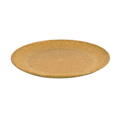 Imagem de 2UN Prato Lanche Sobremesa Redondo Durável  20cm Marrom Clar
