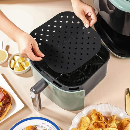 Imagem de 2un Tapete silicone airfryer forro fritadeira não gruda quad
