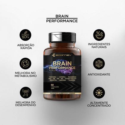 Imagem de 2x Blend Potente Magnesio Tirosina Cafeina Taurina Inositol 500Mg 120Cáps Kit 2 Meses Ecomev