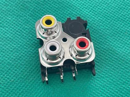 Imagem de 2x Conector Tomada Rca 3 Vias Femea 90 Av3-8.4-32c/pb