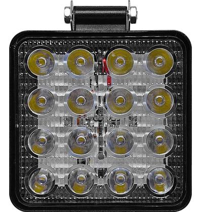 Imagem de 2x Farol De Milha 16 Leds 42w 12v/24v Quadrado Offroad 6000k Branco