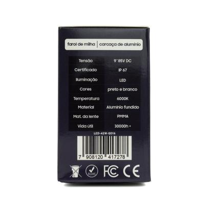 Imagem de 2x Farol De Milha 16Leds 42w 12v/24v Quadrado Off-road 6000k Universal