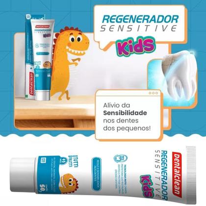 Imagem de 2x gel dental regenerador sensitive kids - 50g - dentalclean