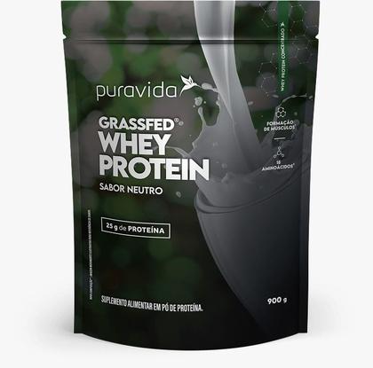 Imagem de 2x Grassfed Whey Protein Neutro - 900g - Puravida Sabor:Neutro