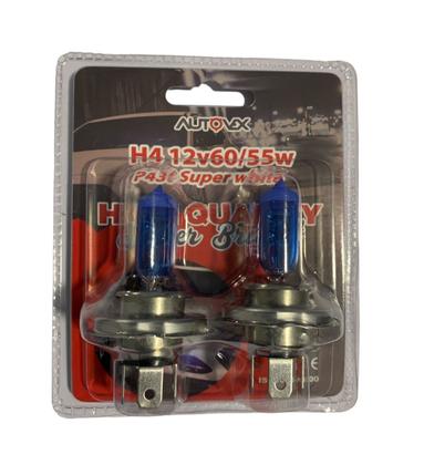Imagem de 2x Lâmpada Automotiva H4 12v 60/55w P43t Super Branca Bright