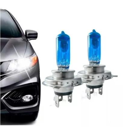 Imagem de 2x Lâmpada Automotiva H4 12v 60/55w P43t Super Branca Bright