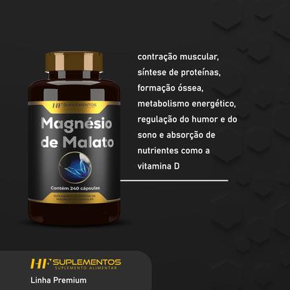 Imagem de 2x magnésio de malato premium 240caps hf suplementos