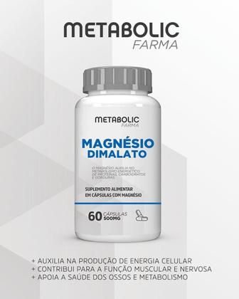 Imagem de 2x Magnesio Dima lato 500mg 120cáps Metabolic Farma