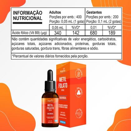 Imagem de 2x Metilfolato Vitamina B9 Bigens Limão 20ml