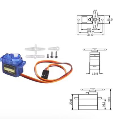 Imagem de 2x Micro Servo Motor 9g Sg90 1,6kg Arduino Rasp Node C