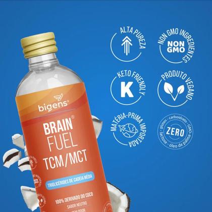 Imagem de 2x Óleo de Coco Brainfuel Tcm/Mct Bigens 300ml