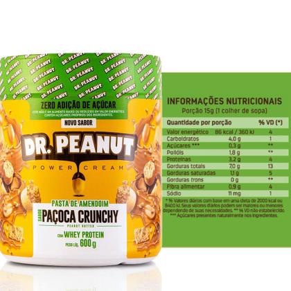 Imagem de 2x pasta de amendoim 600g com whey protein - dr peanut