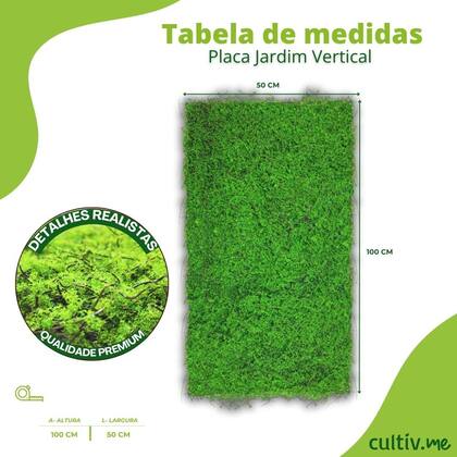 Imagem de 2x Placa Jardim Vertical Musgo (50x100) Verde SMO