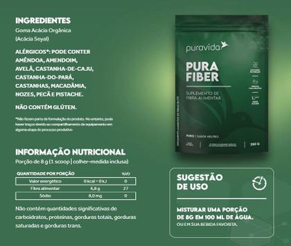 Imagem de 2x Pura Fiber - 250g- Fibra Alimentar- Pura Vida