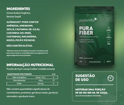 Imagem de 2x Pura Fiber - 250g- Fibra Alimentar- Pura Vida