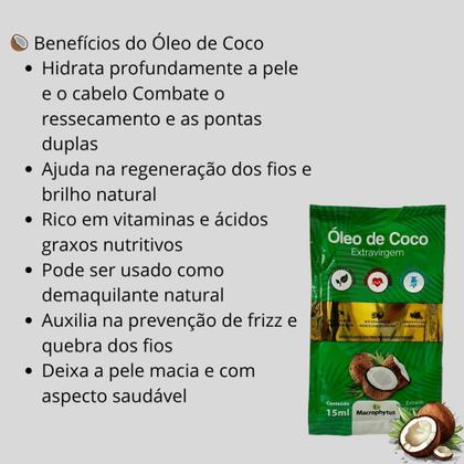 Imagem de 2x Sachê Óleo de Coco Película do coco 15ml - Macrophytus