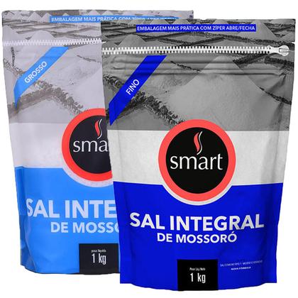 Imagem de 2x Sal Integral De Mossoró Fino e Grosso 1kg Smart