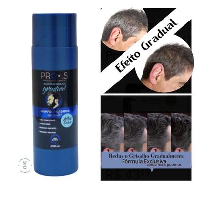 Imagem de 2x Shampoo Escurecedor Reduz Fios Brancos Gradual Men Prois - Envio Rapido - Prois Cosméticos