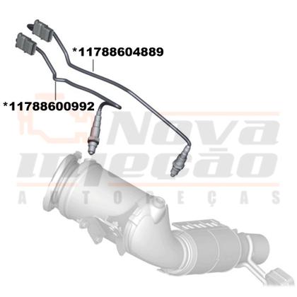Imagem de 2x Sonda Lambda Pré e Pós BMW Mini 11788604889 / 11788600992