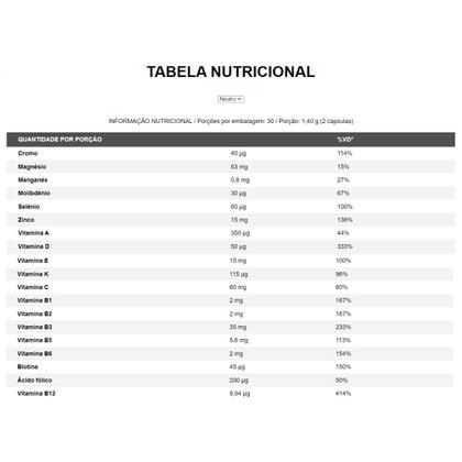 Imagem de 2x Suplemento Multivitamínico Multi ALL Nutrify 60 cápsulas