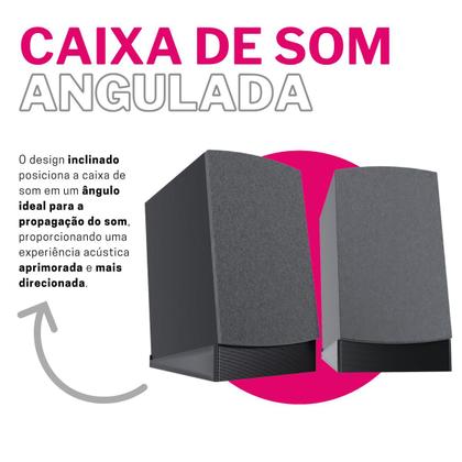 Imagem de 2x Suporte de Mesa Inclinado Compatível Com Caixa de Som Paradim Titan Monitor V6