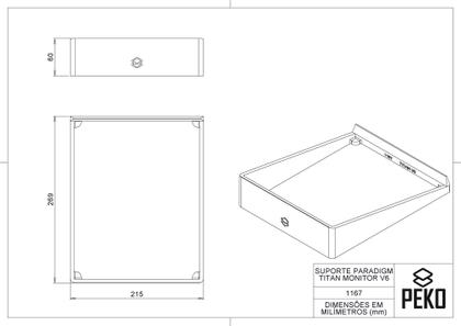 Imagem de 2x Suporte Mesa Inclinado Compatível Com Titan Monitor v6