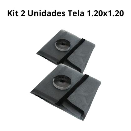 Imagem de 2x Tela Mosqueteira P/ Janela C/ tiras autocolantes 1.2 X 1.2 Proteção