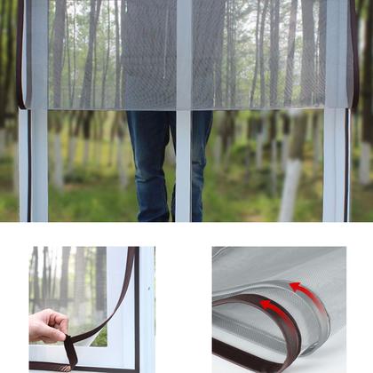 Imagem de 2x Tela Mosqueteira P/ Janela C/ tiras autocolantes 1.2 X 1.2 Proteção