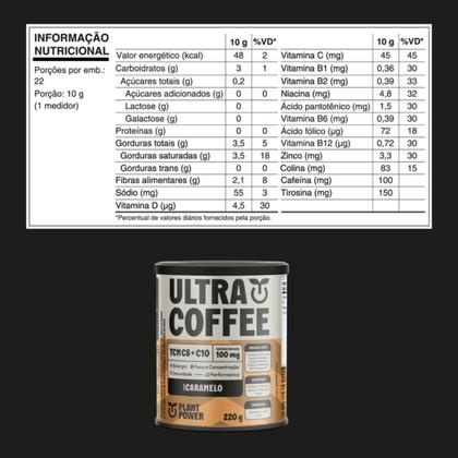 Imagem de 2x Ultra Coffee Plant Power Caramelo 220g
