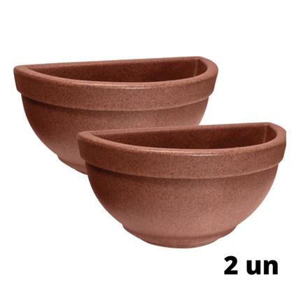 Imagem de 2X Vaso De Parede Texturizado 39 (7L) Cor Ferrugem NUTRIPLAN