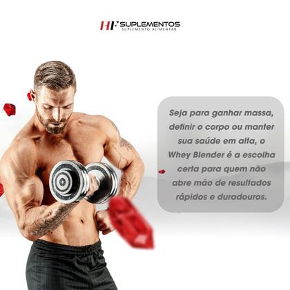 Imagem de 2x whey blender concentrado chocolate 900g hf suplementos