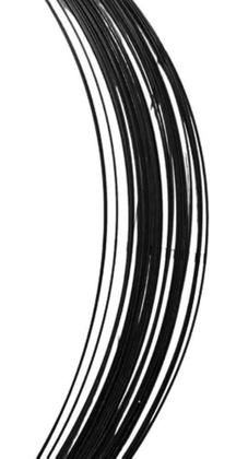 Imagem de 3 Arames fio rígido de aço inox 302 preto 0,35mm c/10 Mt cada