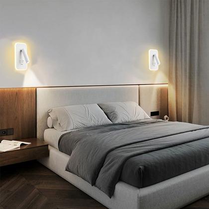 Imagem de 3 Arandela Spot Leitura Foco Móvel Led Interruptor USB Bet79