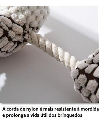 Imagem de 3 Brinquedos Sortidos Para Cães Pelúcia Canelada Resistente Com Apito para Pets Cachorros Pequenos