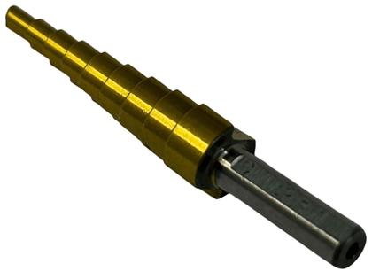Imagem de 3 Brocas Escalonadas Revestidas Em Titânio P/ Metal 4 a 12mm, 4 a 20mm e 6 a 30mm - Rocast