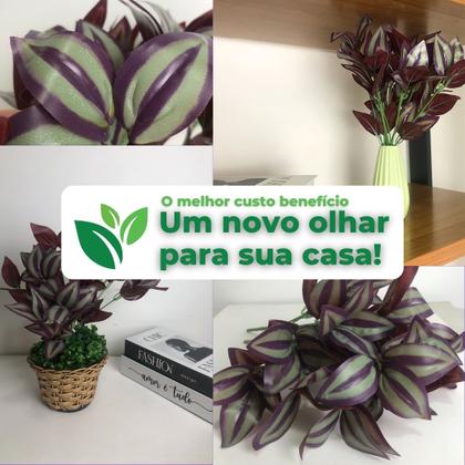 Imagem de 3 Buque Folhagem Lambari 32cm Flores