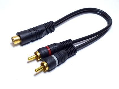 Imagem de 3 Cabos RCA 1,5 Metro mais 2 Y 2M1F Processador Crossover