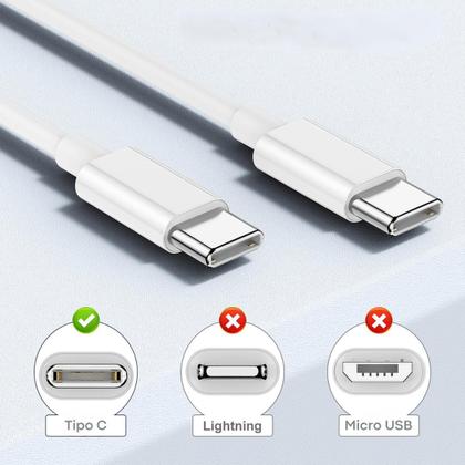 Imagem de 3 Cabos USB-C Tipo C 1 Metro Carregamento Dados Carga Rápida