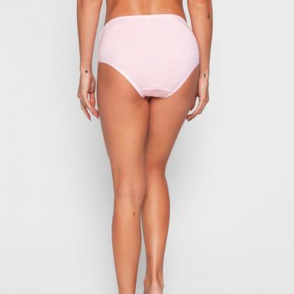 Imagem de 3 Calcinha Cintura Alta Luminate 2112 Renda Rosa Branco Marfim