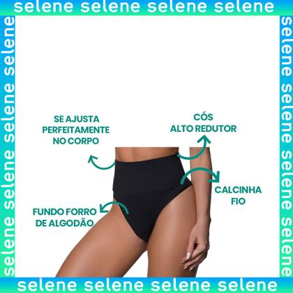 Imagem de 3 Calcinhas Alta Compressão Selene Redutor e Modelador Sem Costura